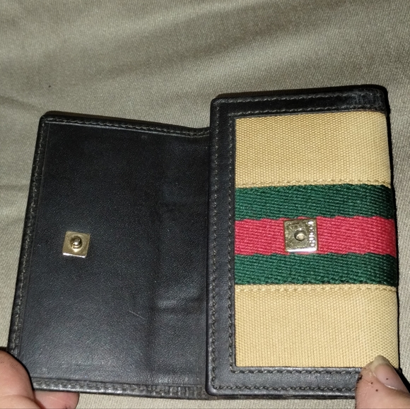 GUCCI KEY HOLDER CARD HOLDER SMALL WALLET ~ AUTHENTIC ~ UNISEX - Picture 7 of 13